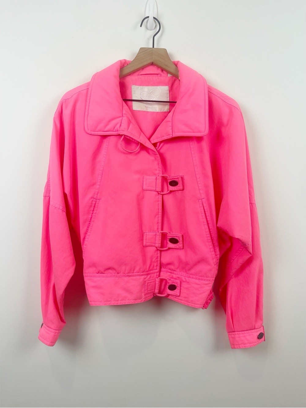 Bobbie Butns Vinatge Women's Hot Pink Lightweight Ski Bomber Jacket